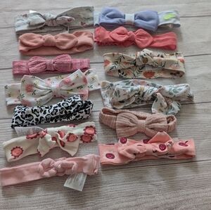 Bundle Of 13 Cute Baby Girl Headbands Size 0-6 Months
